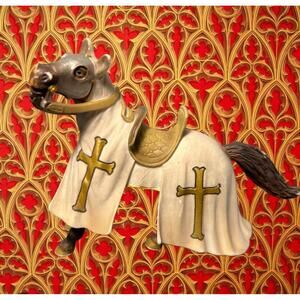 Schleich Germany 2003 Crusader Knight Horse Model 70034, 5”